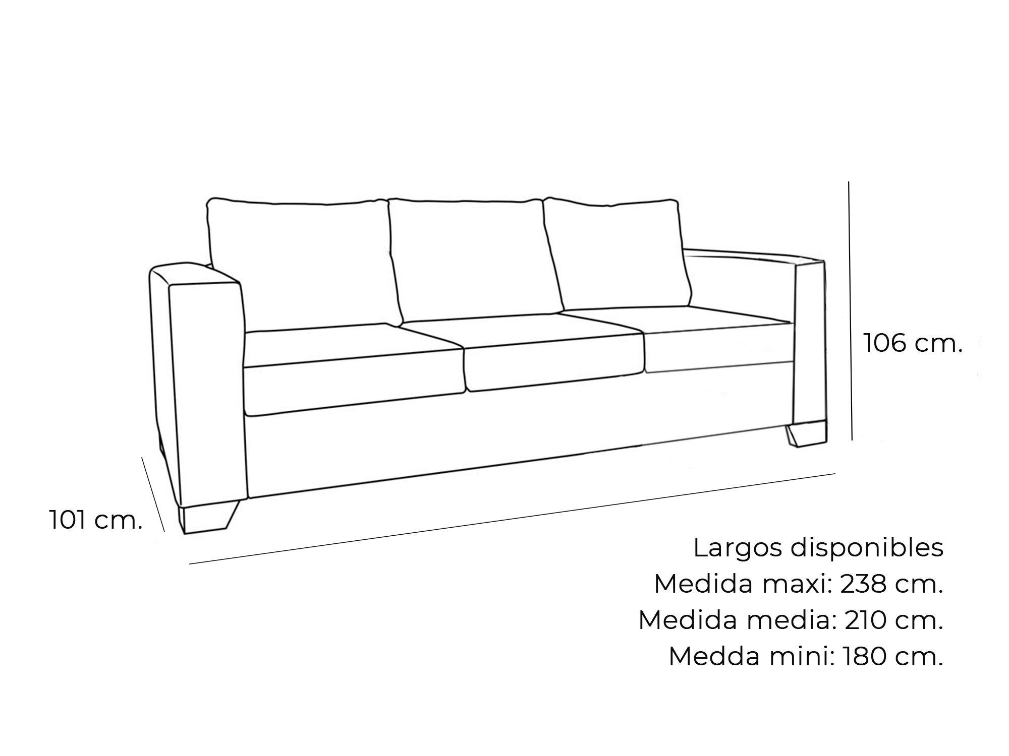 Sofá en piel oferta Torresol mod. Cuore